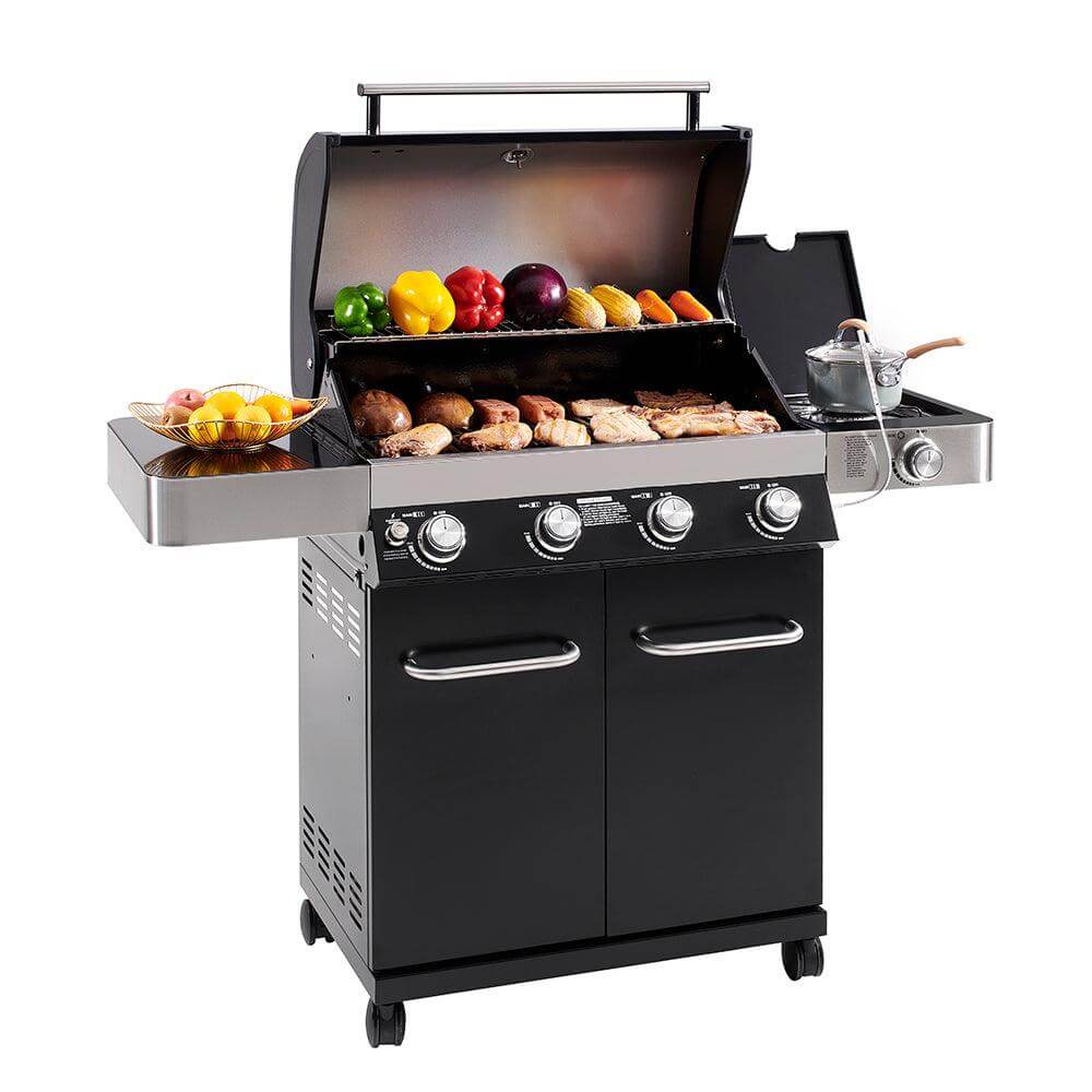 13892 | Black 4-Burner Propane Gas Grill - Image 3