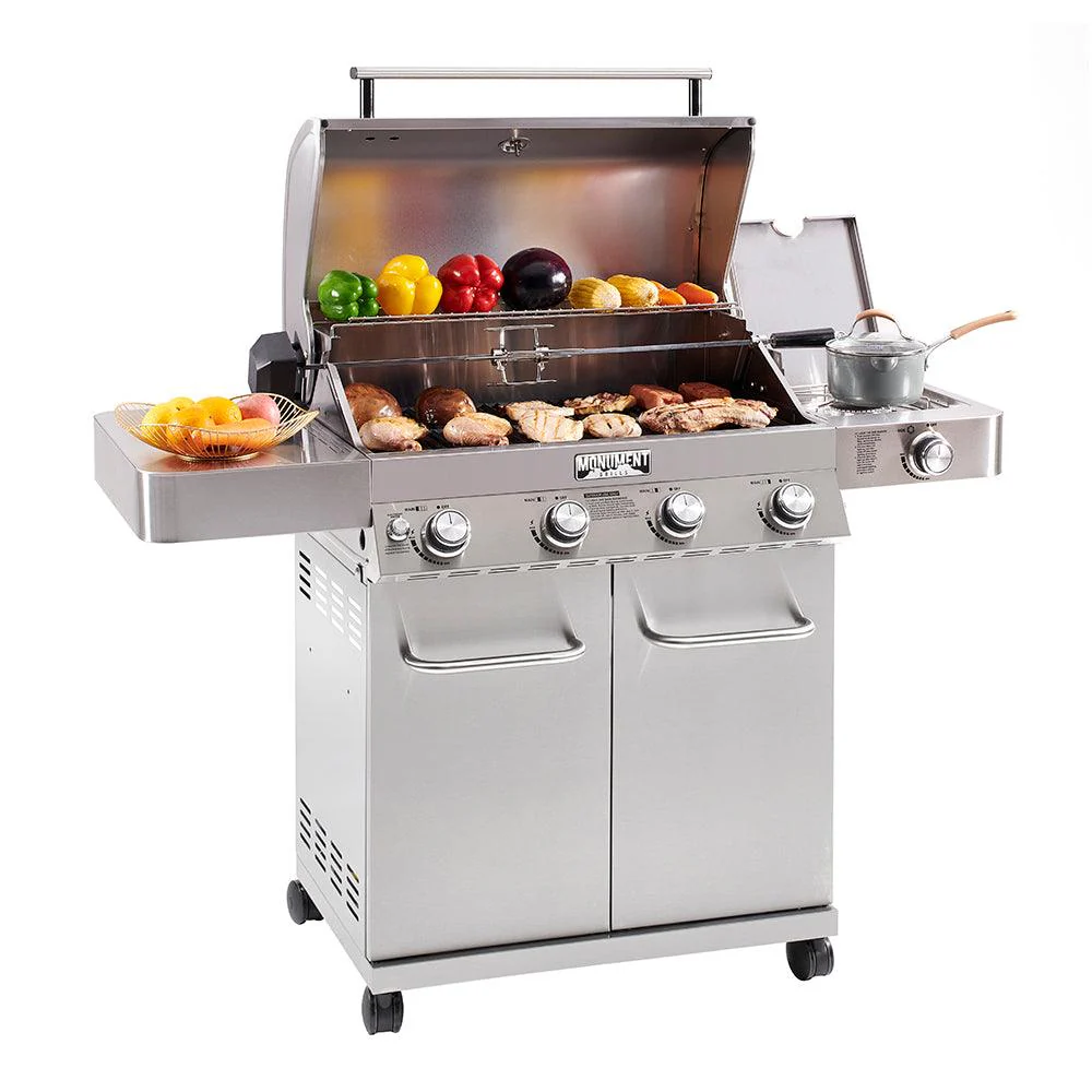 17842 | Stainless 4-Burner Propane Gas Grill - Image 3