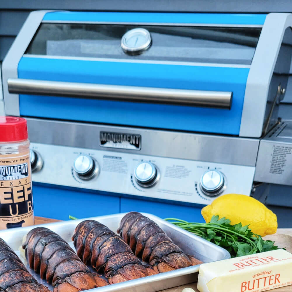 35633B | Matte Blue Infrared Propane Gas Grill - Image 9