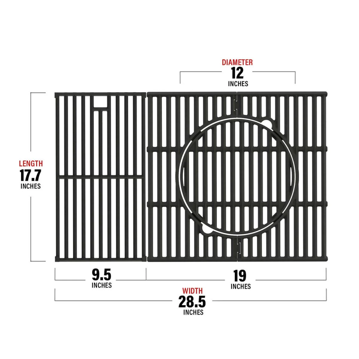 Multifunction Cast Iron Grill Grate - Image 3