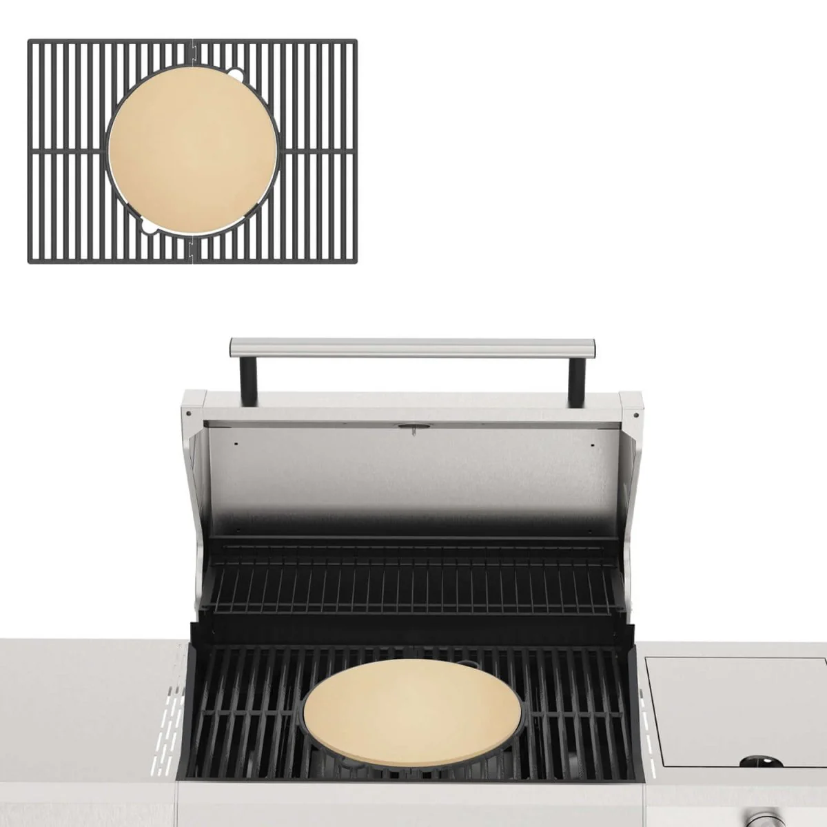 Multifunction Cast Iron Grill Grate for 3-Burner Grill - Image 4