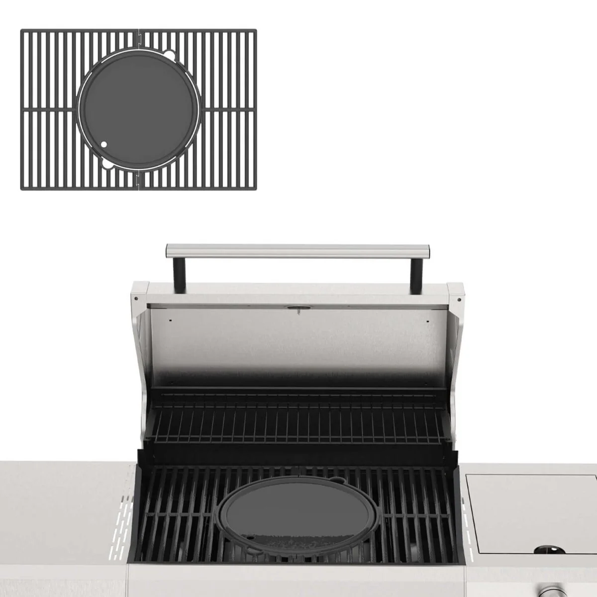 Multifunction Cast Iron Grill Grate for 3-Burner Grill - Image 5